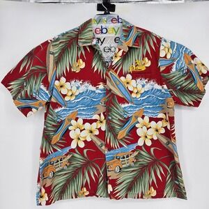Houston Astros RJC Hawaiian Shirt Mens XL Palm‎ Trees Aloha Hawaii USA Tropical